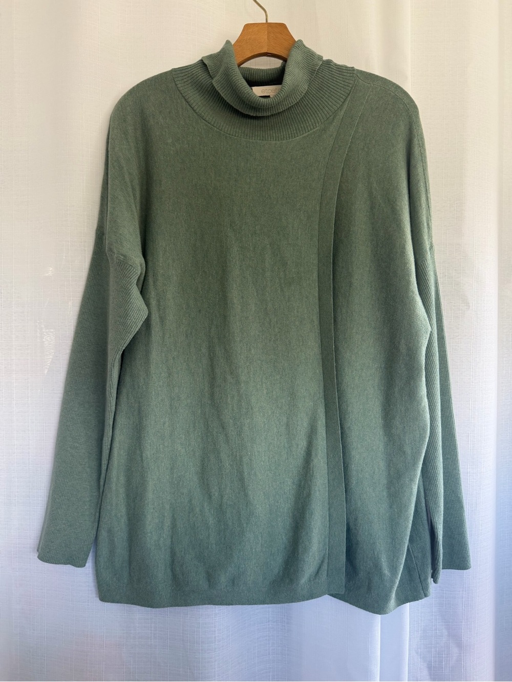 Etcetera Cashmere Blend Turtleneck Sweater Sage Green XL